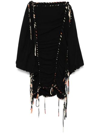 Isabel Marant Zina mini dress - women - Cotton - 34 - Black
