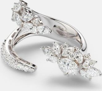 Yeprem Y-Not 18kt white gold ring with diamonds