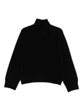 Allude high-neck sweater - women - Merino/Cashmere/Polyamide/Elastane - L - Black