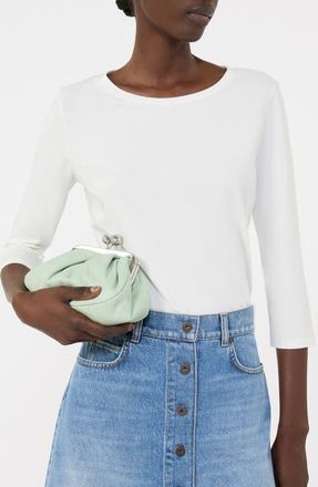 Max Mara Multia Stretch Cotton Top in White at Nordstrom, Size X-Small