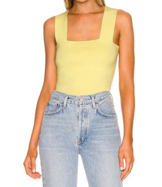 525 america Wide Strap Square Neck Tank Top In Margarita