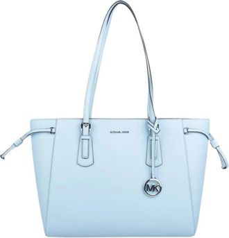 Michael Kors Voyager Large Saffiano Leren Shopper - Dames - Shoppers - Blauw - ONE Size - Leer - Tassen