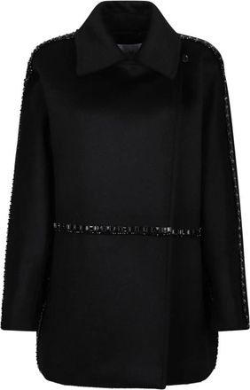 Max Mara Rapido Short Coat - Dames - Mantel - Zwart - M - Wol - Jassen
