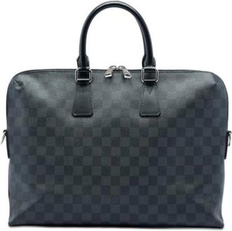 Louis Vuitton Pre-owned Porte Documents Jour - Dames - Vintage Handtas - Zwart - ONE Size - Leer - Vintage