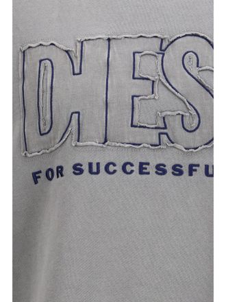 Diesel Mens Sweatshirt S-Boxt-Raw-V1 Cotton Grey Sweatshirts Sweater