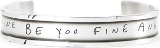 Ann Demeulemeester engraved silver bracelet