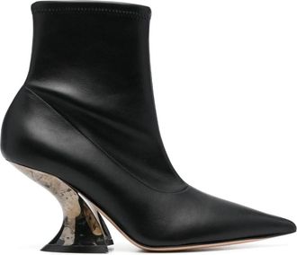 Casadei Elodie Enkellaars - Dames - Laarzen met Hak - Zwart - 41 EU - Leer - Schoenen