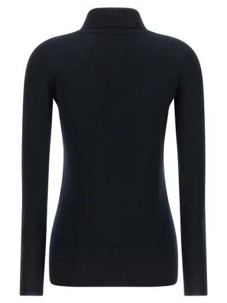 Fabiana Filippi Cashmere and Silk Turtleneck Sweater - Black