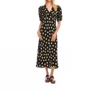 Karen Kane Puff Sleeve Bias Dress In Print
