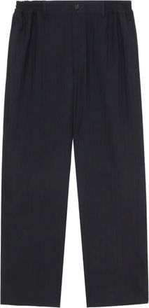 Comme Des Garçons Broek met elastische taille en krijtstreep - Blauw