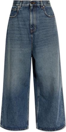 Balenciaga Wide Jeans, female, Blue, Size: W25 Low Crotch Baggy Jeans