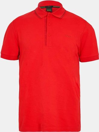 HUGO BOSS Mens Hbg Paule 4 Polo Shirt, Premium Craftsmanship in Open Red - Size Small