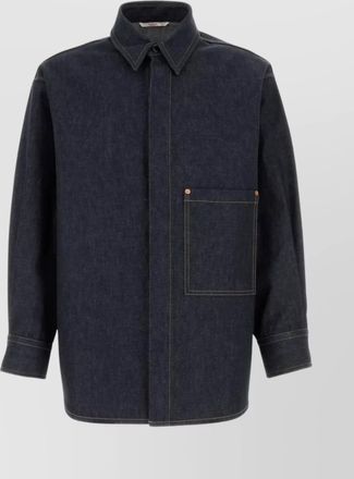 Valentino Garavani oversize denim shirt chest pocket