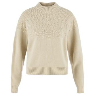 Fj&auml;llr&auml;ven &Ouml;vik Solid Jacquard Knit Wollpullover f&uuml;r Damen | beige