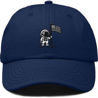 Dalix Moon Mission Dad Cap in Navy Blue at Nordstrom