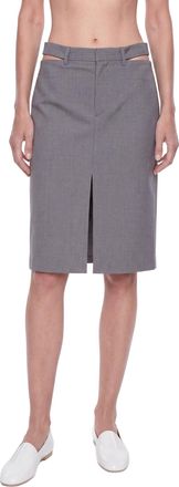 Jil Sander Wool Midi Skirt