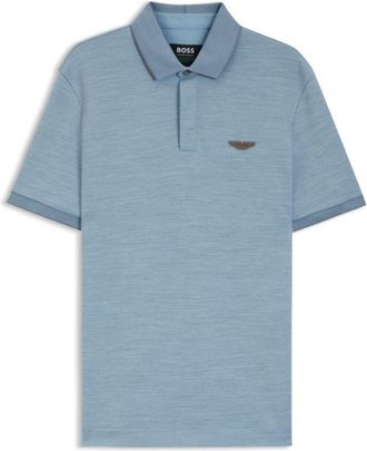BOSS x ASTON MARTIN polo shirt in wool-cotton piqu&eacute;