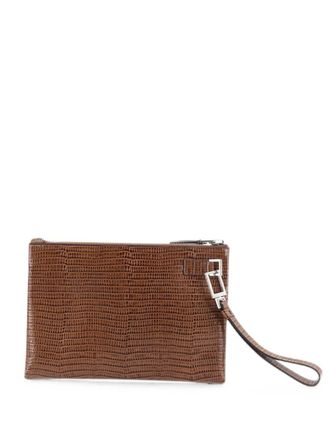 Tom Ford Mens Clutch Minimal Calfskin Beige Leather Bags