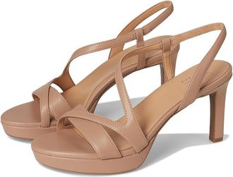 Naturalizer Abby High Womens Heels Taupe Smooth Faux Leather : 9.5 M (B), Leather/Synthetic