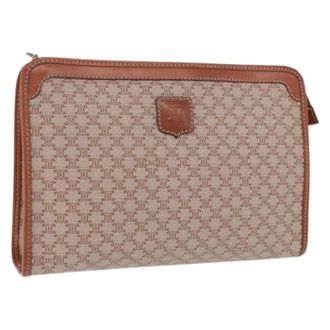 Celine Pre-owned Vintage Clutch Bag - Dames - Pre-owned - Beige - Maat: ONE Size Leer