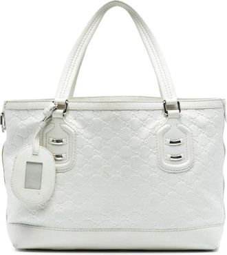 Gucci Pre-owned Leren Tote Bag - Dames - Vintage Shopper - Wit - ONE Size - Leer - Vintage