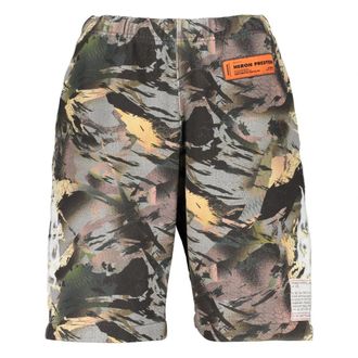 Heron Preston Fleece Shorts met Print - Heren - Korte Broeken - Veelkleurig - S - Katoen - Korte Broeken