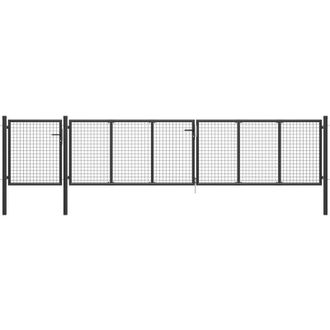 vidaXL Vidaxl - Cancello per Giardino in Acciaio 500x75 cm Antracite