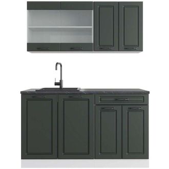 Vicco Cocina Vers&aacute;til R-line, Antracita Casa De Campo/blanco, 140 Cm, Et Antracita