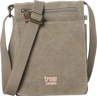 Troop London TRP0243L Classic Canvas Across Body Bag Khaki