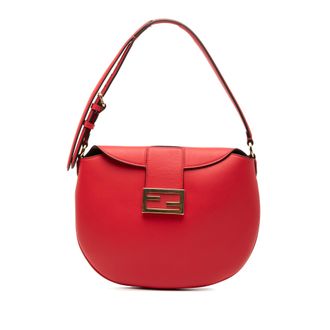 Fendi Secondhands Kleine Leren Croissant Hobo