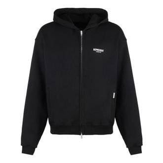 Represent Full zip katoenen hoodie - Heren - Vesten met rits - Zwart - S - Katoen - Hoodies & sweatvesten