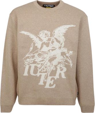 Iuter Angel Jumper - Heren - Ronde hals truien - Beige - XL - Katoen - Truien & Vesten