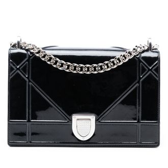 Dior Tweedekans Medium Patent Diorama Flap