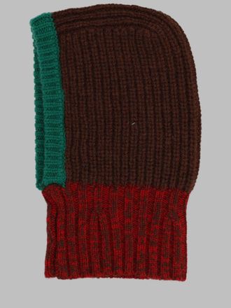 Bobo Choses B226AH037K_991 Ribbed Wool Balaclava - Brown