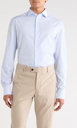 Canali Cotton Dress Shirt in Light Blue Multi at Nordstrom Rack, Size 41