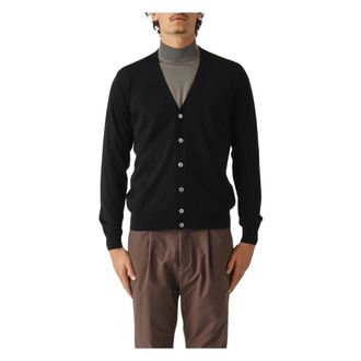 FILIPPO DE LAURENTIIS Cb1Ml_Rm16R Cardigan - Heren - Truien - Zwart - Maat: 2XL Wol