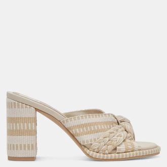 Dolce Vita Brilah Sandals Womens Natural Multi Woven Block Heel ZOGG365