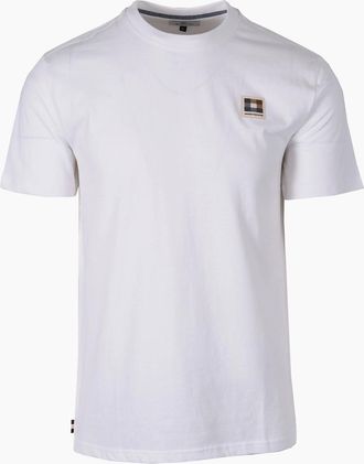 Aquascutum Mens Aquascutum Club Check Patch T-shirt White - Size: 42
