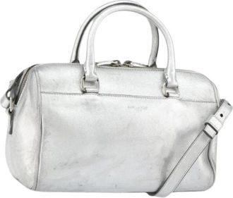 Saint Laurent Pre-owned Handbags, female, Gray, Size: ONE SIZE Pre-owned Vintage Handbag