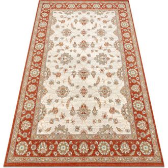 RugsX Alfombra De Lana Soho 477.15.la103 Osta Adorno, Marco Natural Beige / Terracota Beige 67x130 Cm