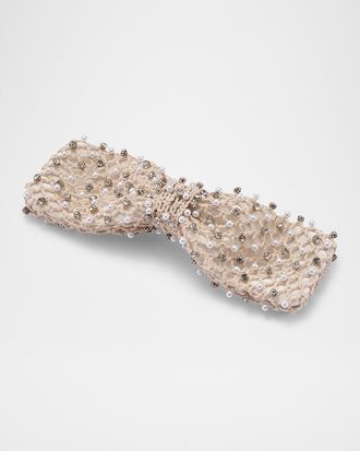 Lelet NY Charlotte Pearly & Crystal Embellished Bow