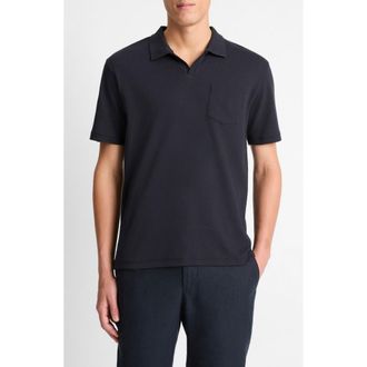 Vince Johnny Collar Polo in Coastal at Nordstrom, Size X-Large