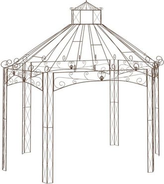 vidaXL Pavilio De Jard&iacute;n 400x258x378 Cm De Hierro Marr&oacute;n Antiguo - 204851
