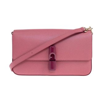 Furla Tassen, Dames, Roze, ONE Size, Leer, Iride Schoudertas S
