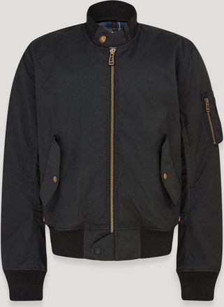 Belstaff Brecon Motorcycle Bomber Jacket Mens Waxed Cotton Black Size 3XL