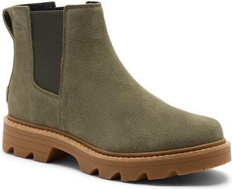 Sorel Revel Road Waterproof Chelsea Boot in Stone Green/gum 2 at Nordstrom, Size 6.5