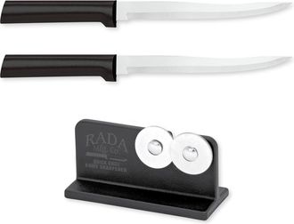 Rada Cutlery 6.625 Carver Boning Knife Set of 2 & Quick Edge Knife Sharpener
