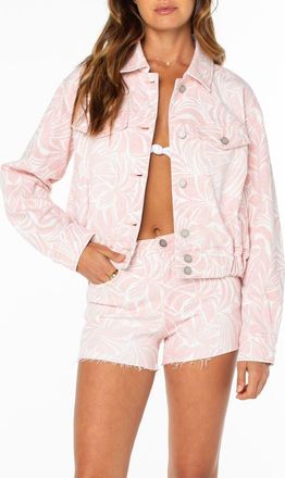 Roxy Up to Putty Denim Jacket in Murex Shl at Nordstrom, Size X-Large