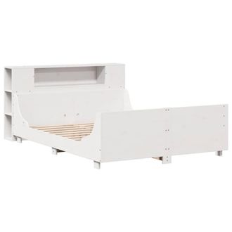 Berkfield Home Full Bed Frame without Mattress White 135x190 cm Double Solid Woo