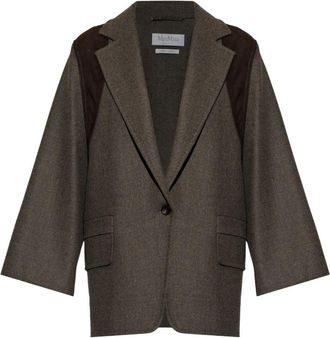 Max Mara Fenice Wool Coat - Dames - Blazers - Grijs - 3XS - Wol - Jassen